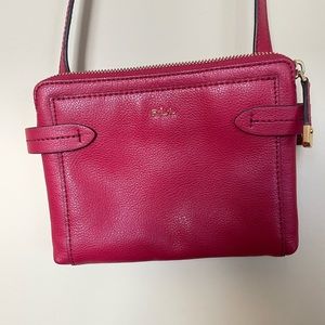 Ralph Lauren double zipper cross body purse